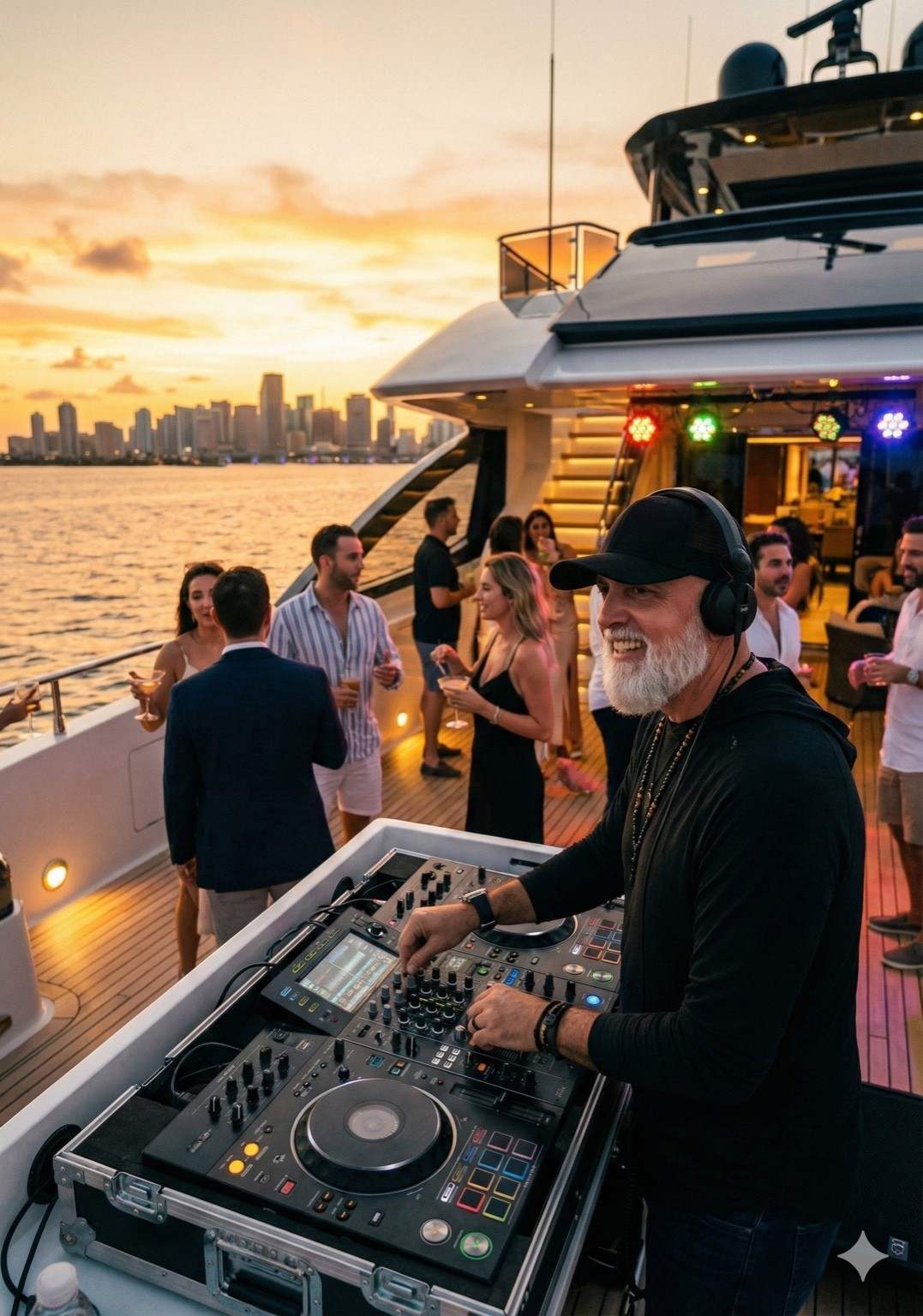 Yacht sunset performance